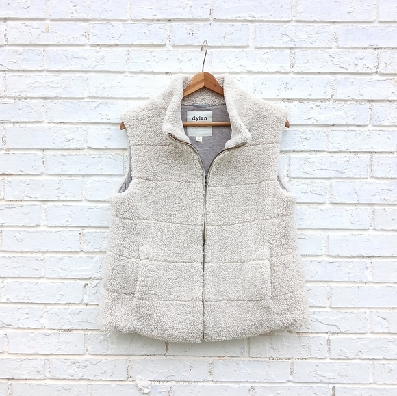 Anthropologie Dylan Cream Sherpa Vest - Picture 4 of 8
